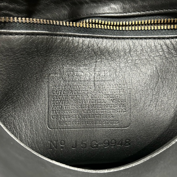 Coach Authentic 9948 Nottingham Black Tanned Leather Bag - Picture 10 of 12